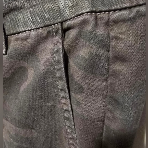 Anthropologie SUNDRY N61 Gray Smoke Camo Cotton Jogger Pants Ankle Zip Womens 28 - Picture 5 of 10